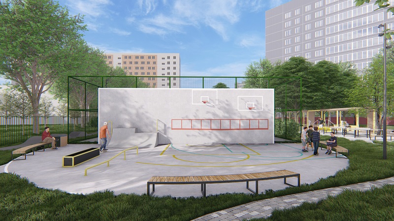 Проект «Двор – точка сборки» двор по ул. Коненкова в Бибирево