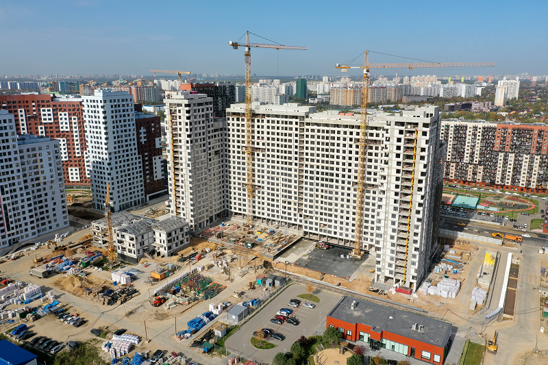Девелоперская компания Lexion Development сообщает о завершении монолитных работ во втором корпусе ЖК «Румянцево-Парк».