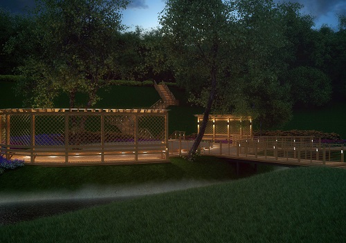 Летом 2021 года на Большом Очаковском пруду восстановят архитектурно-художественное освещение