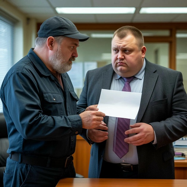 Передача документа чиновнику