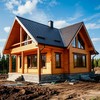 Строительство коттеджа с покрытием крыши металлочерепицей Classic
