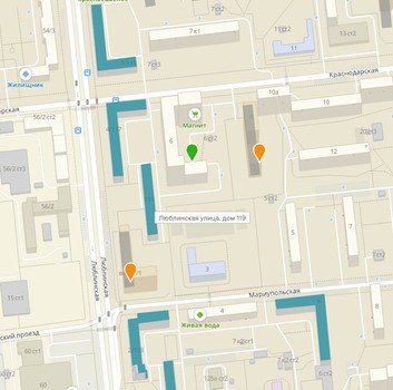 Примерное размещение новостройки по реновации по адресу улица Люблинская, владение 119