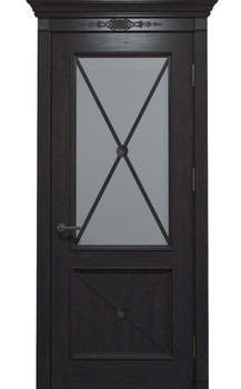 Межкомнатная дверь Status Doors Royal Cross Петергоф дуб мореный со стеклом