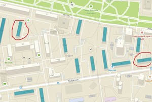 Предполагаемые места строительства - улица Искры, земельный участок 11, Радужная улица, земельный участок 4/1