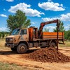 Бурение скважины для доступа к воде - грузовая машина с буром