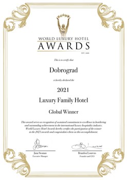Парк-отель «Доброград» стал лучшим семейным отелем по версии самой престижной мировой премии World Luxury Hotel Awards