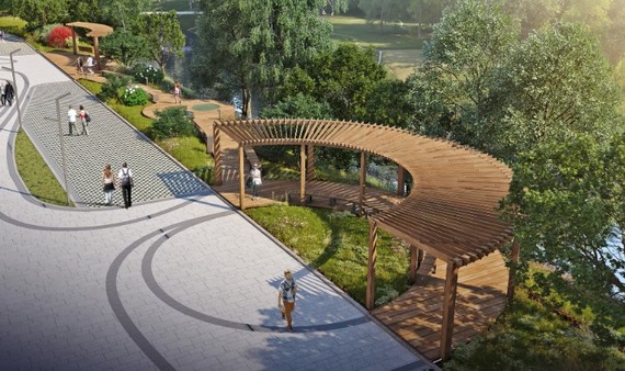Набережная в районе ЖК Sky Garden, графика