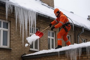 Очистка кровли от снега