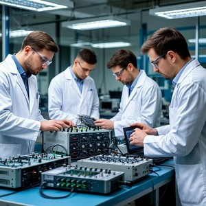В технической лаборатории идет работа по диагностике