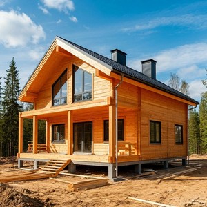 Строительство большого деревянного дома по финской каркасной технологии