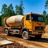 На строительную площадку приехал бетоновоз