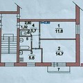 2-ух комнатная квартира 44 квм 20 км от МКАД