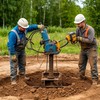 Бурение под артезианскую скважину - одна из стадий работы