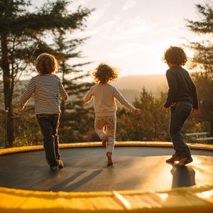 Уличный батут для сада: простая установка и море позитива