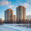 Жилые многоэтажки в Тюмени зимой