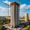 Строительство высотной новостройки в центре города
