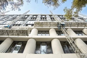 Дом «Никитский 6» август 2025 фасадные работы