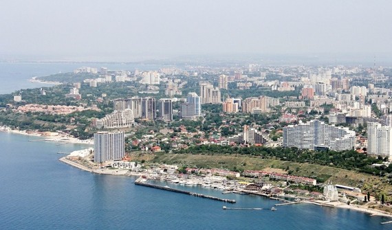 Одесса, Украина, вид с Черного моря