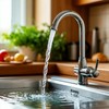Из крана на кухне течет чистая вкусная вода