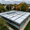 Крыша здания с мембранной кровлей