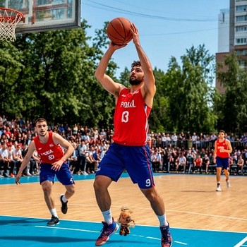 Соревнования по баскетболу на открытой площадке